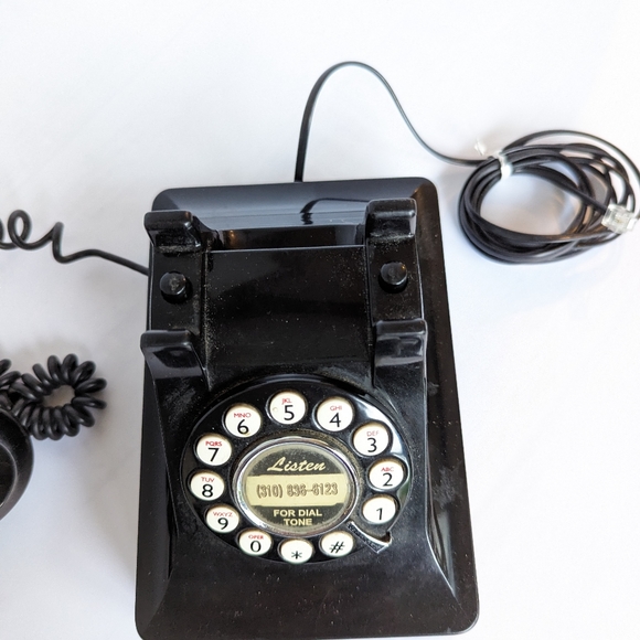 Black Microtel Touch Button Phone Vintage Mid century Works - Picture 4 of 9